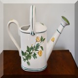 P34. Porcelain watering can shaped pot. Made in Portuagal. 10”h - $24 
